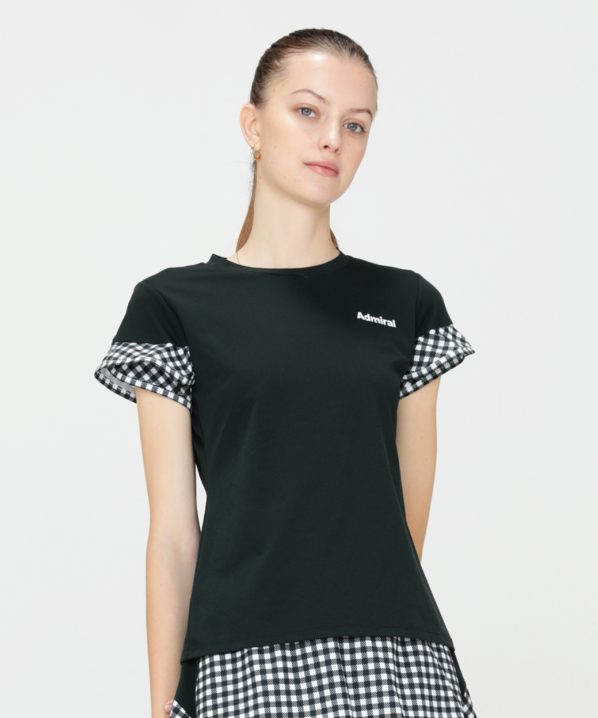 ギンガムチェッククロスフレアスリーブTEE ATLA414 – ADMIRAL ギンガムチェッククロスフレアスリーブTEE ATLA414 – ADMIRAL