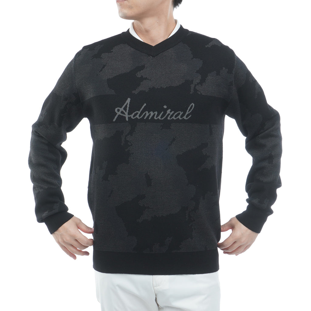 Camouflage V-neck sweater ADMA668