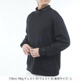 ワッフル 長袖モックネックシャツ　ADMA654