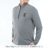 小平智モデル スエード起毛 ハーフジップシャツ　ADMA671