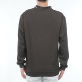 ワッフル 長袖モックネックシャツ　ADMA654