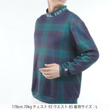 ワッフル 長袖モックネックシャツ　ADMA654