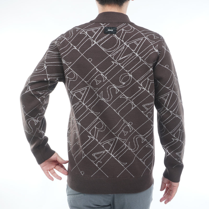 Diamond Logo Jacquard Mock Neck Sweater ADMA676 – ADMIRAL