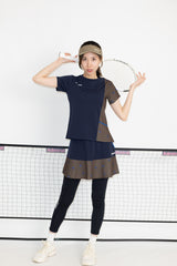 アシンメトリーフラワーチェックTEE　ATLA657