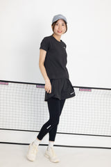 Piqué soccer cross layered hem TEE ATLA662