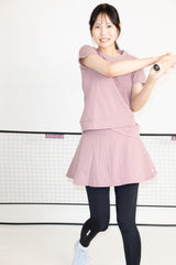 Piqué soccer cross layered hem TEE ATLA662
