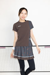 アシンメトリーフラワーチェックTEE　ATLA657