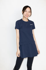 Piqué soccer cross layered hem TEE ATLA662