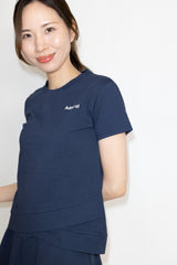 Piqué soccer cross layered hem TEE ATLA662