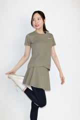 Piqué soccer cross layered hem TEE ATLA662