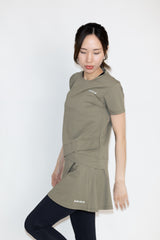 Piqué soccer cross layered hem TEE ATLA662
