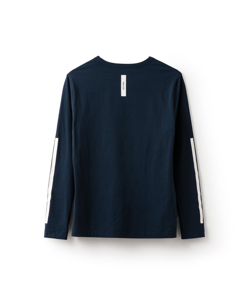 バイカラーラインプリントL/S TEE ATLA345