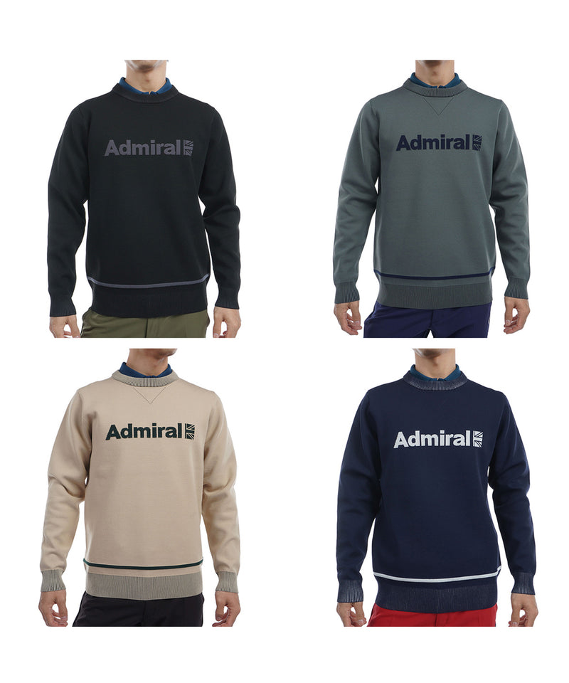 フラッグロゴ クルーネックセーター  ADMA452