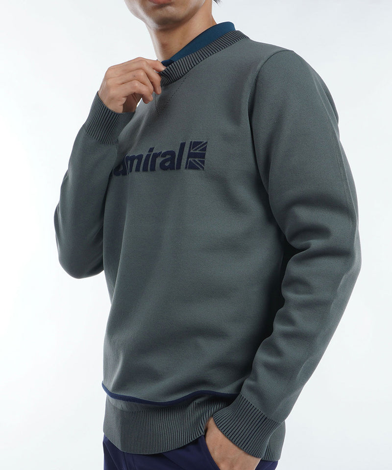 フラッグロゴ クルーネックセーター  ADMA452