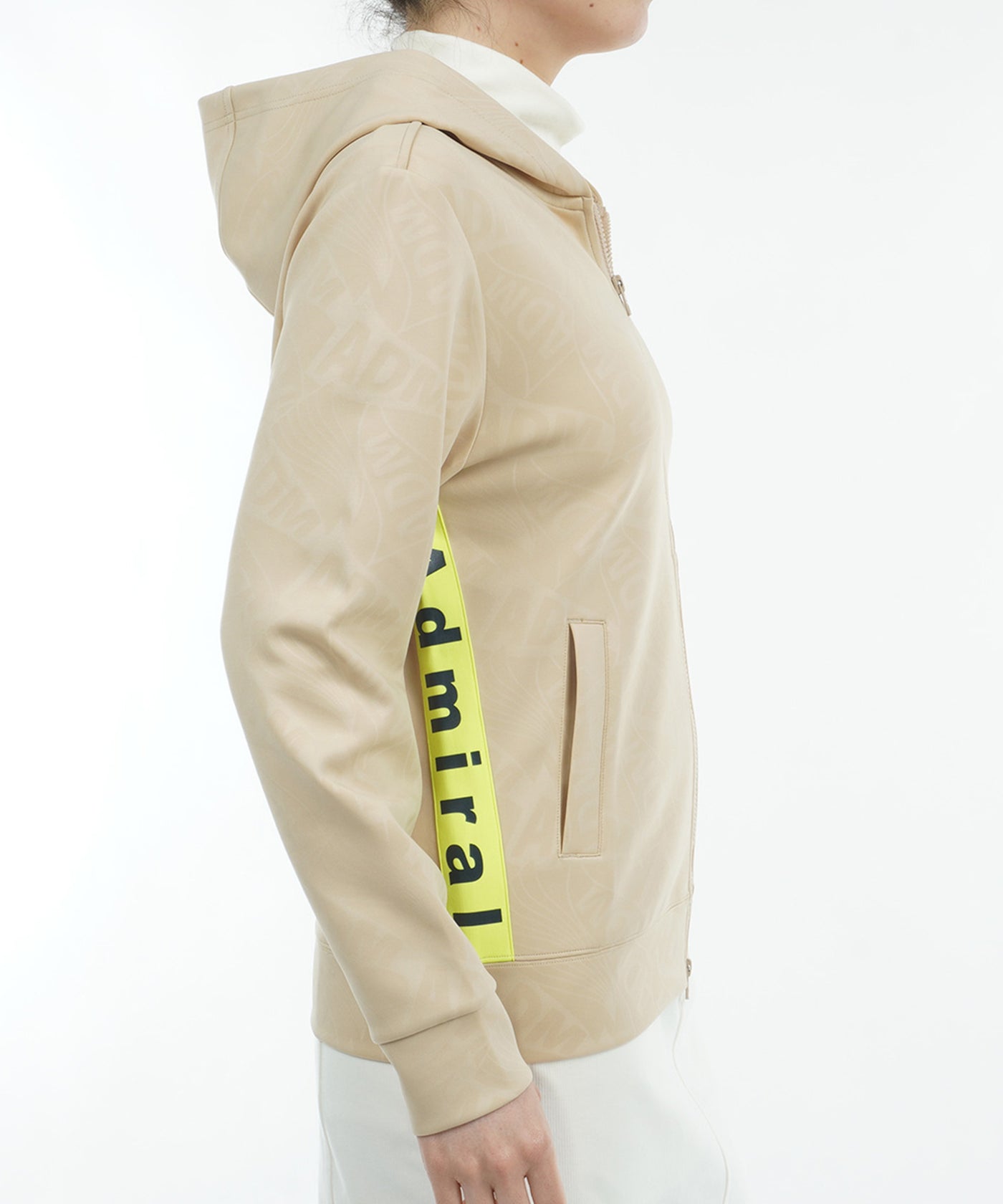 ADMIRALGOLFアドミラルゴルフ　フルジップ　レディースL【美品】 エンボスロゴ ダンボール フルジップパーカ ADLA467 – ADMIRAL