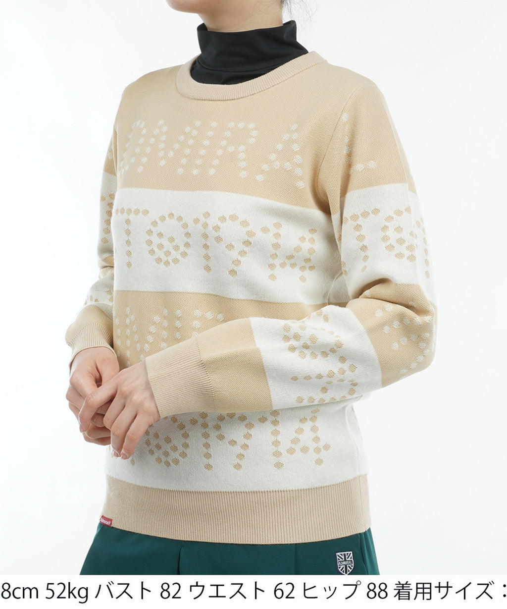 楽天市場】【30％OFF SALE】アドミラルゴルフ Admiral Golf 日本正規品 レディース セーター クルーネック ニットプルオーバー  ビッグボーダー柄 ゴルフボールモチーフ ジャガードロゴデザイン 【送料無料】 2024 秋冬 新作 ゴルフウェア : 【Ｔ-ｏｎ】ティーオン