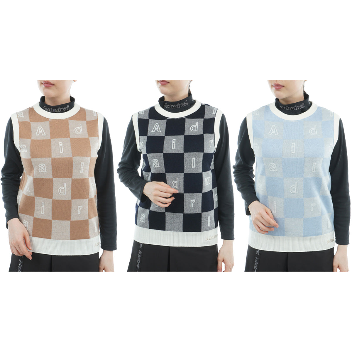 モノグラムジャカード ライトクルーニットベスト ADLA561 – ADMIRAL