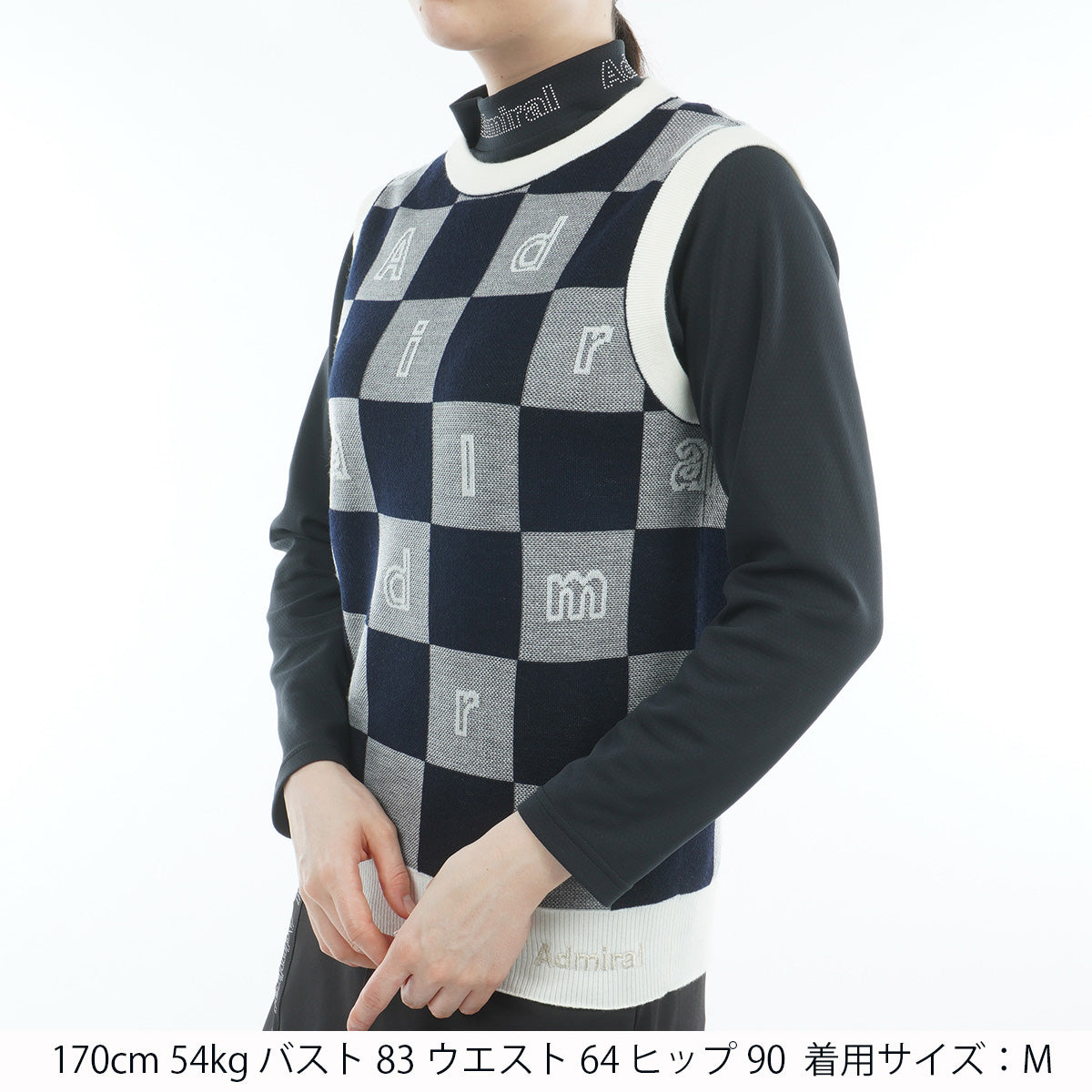 モノグラムジャカード ライトクルーニットベスト ADLA561 – ADMIRAL