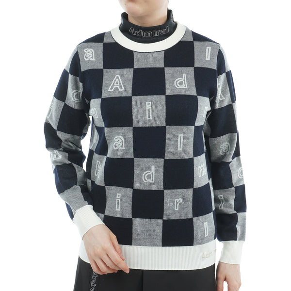 【新品未使用】Admiral アドミラル　ゴルフ　ニット　セーター メンズLL モノグラムジャカード ライトクルーニット ADLA562 – ADMIRAL