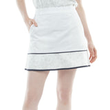 Dry Mesh Leaf Pattern Flared Skirt ADLA620