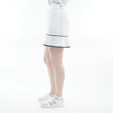 Dry Mesh Leaf Pattern Flared Skirt ADLA620