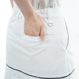 Dry Mesh Leaf Pattern Flared Skirt ADLA620