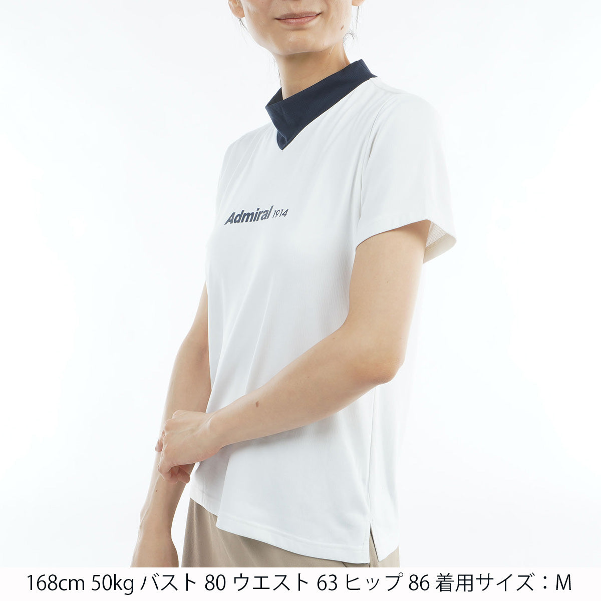 カラタッチ＋(PLUS) Vカラーモックネックシャツ ADLA633 – ADMIRAL