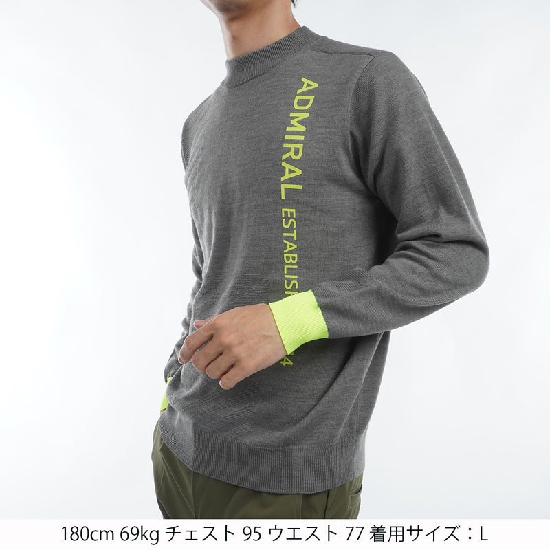 ラインロゴ モックネックセーター  ADMA466