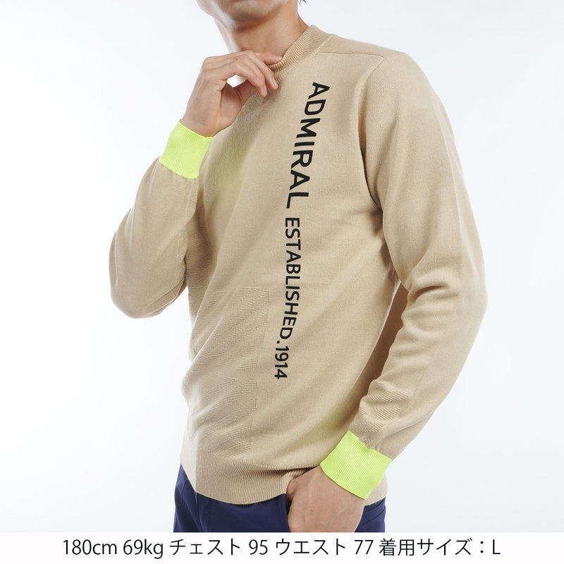 ラインロゴ モックネックセーター  ADMA466