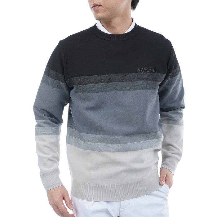 Gradient Border Crew Neck Sweater ADMA556