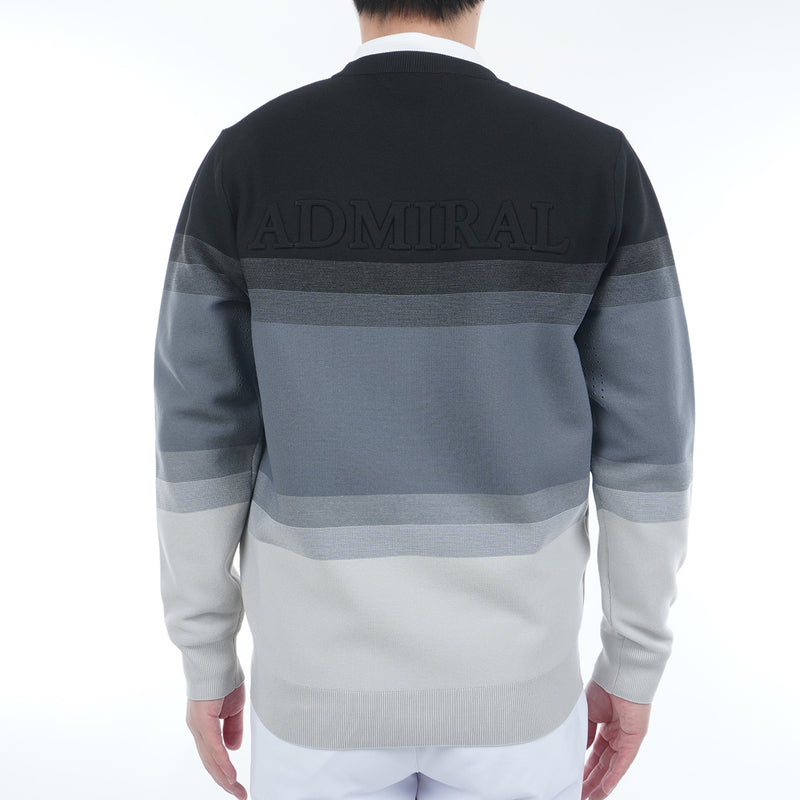 グラデーションボーダー クルーネックセーター ADMA556