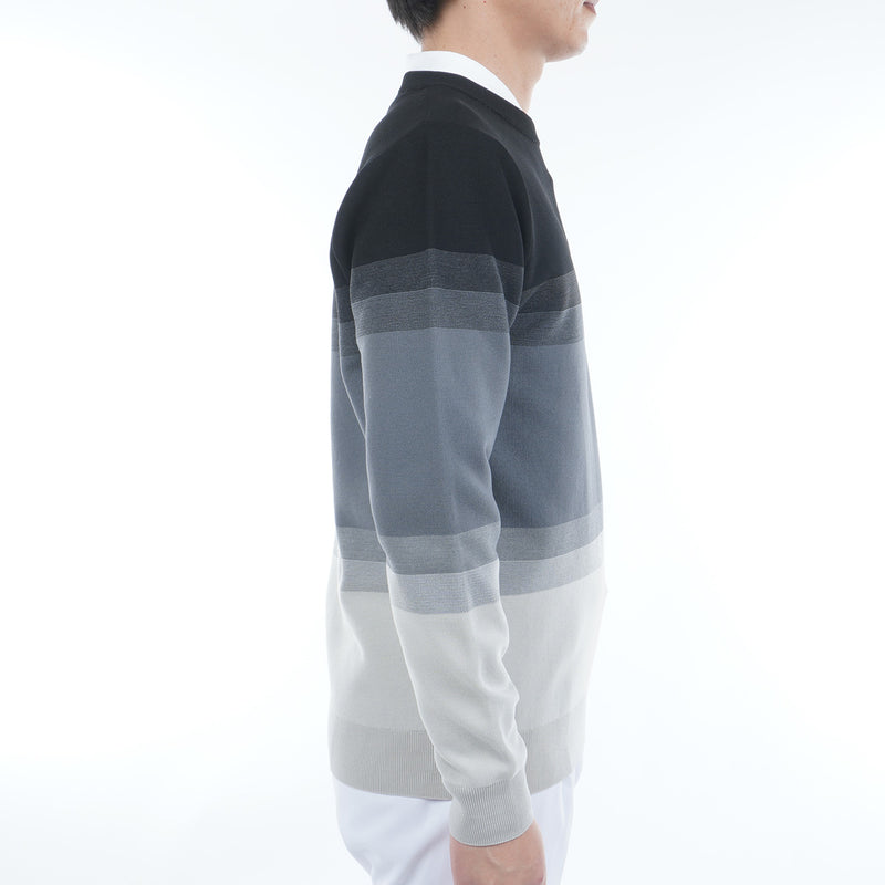 グラデーションボーダー クルーネックセーター ADMA556