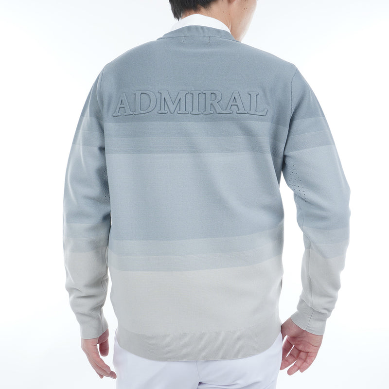 グラデーションボーダー クルーネックセーター ADMA556