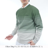 グラデーションボーダー クルーネックセーター ADMA556