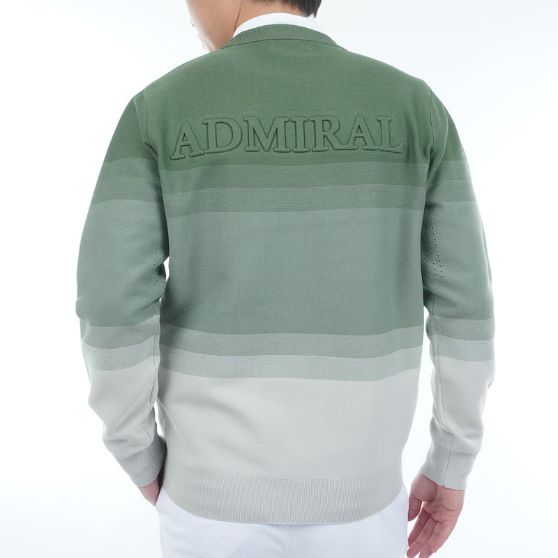 グラデーションボーダー クルーネックセーター ADMA556