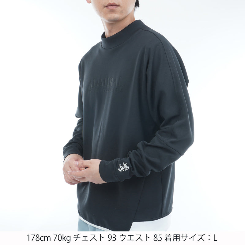 カラタッチ 長袖モックネックシャツ ADMA557