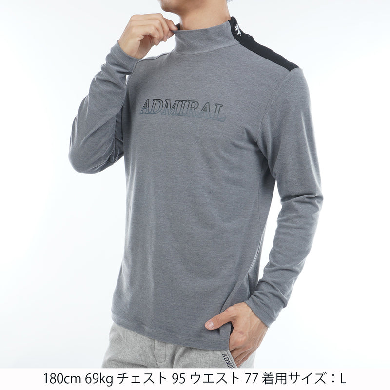 スエード起毛　ハイネックシャツ ADMA575