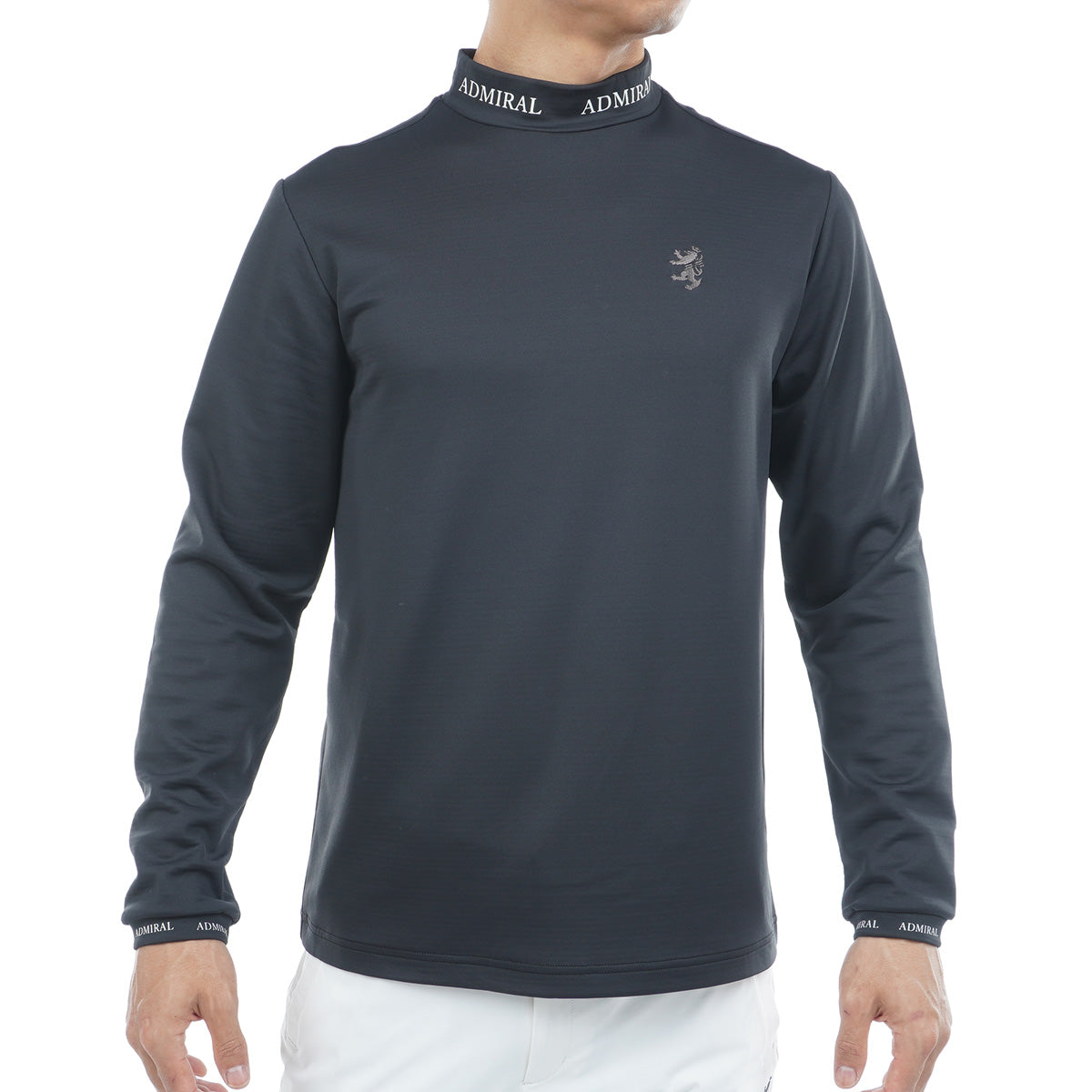 Admiral golf モックネック シャツ　ネイビー Admiral Golf アドミラルゴルフ シャツ モックシャツ メンズ
