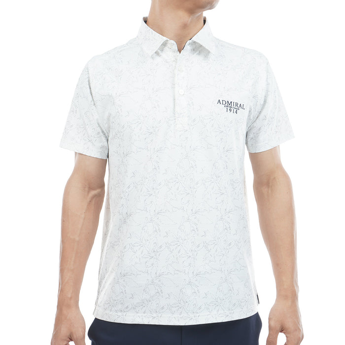 Stretch mesh leaf print shirt ADMA625