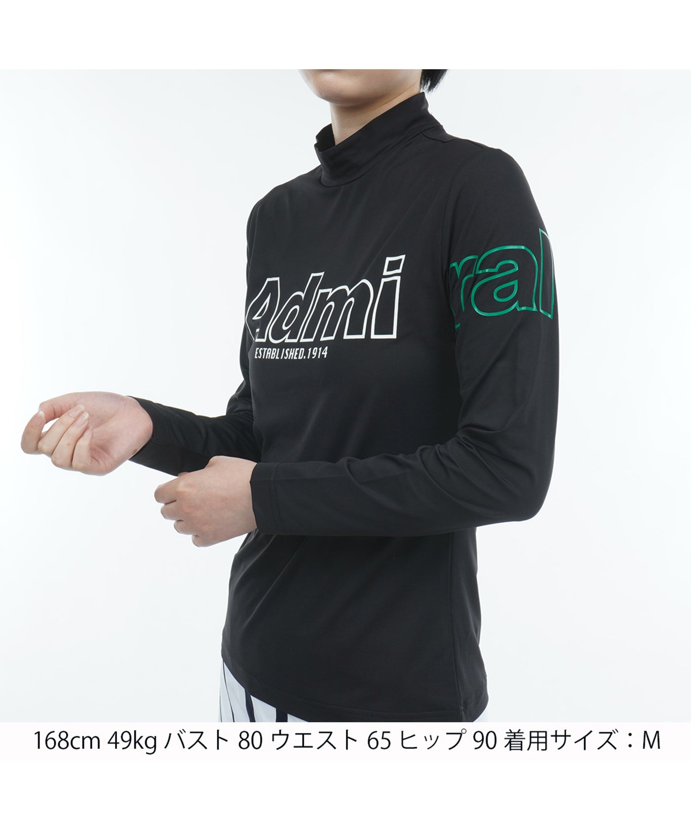 Big Logo Mock Neck Long Sleeve Shirt ADLA362 – ADMIRAL