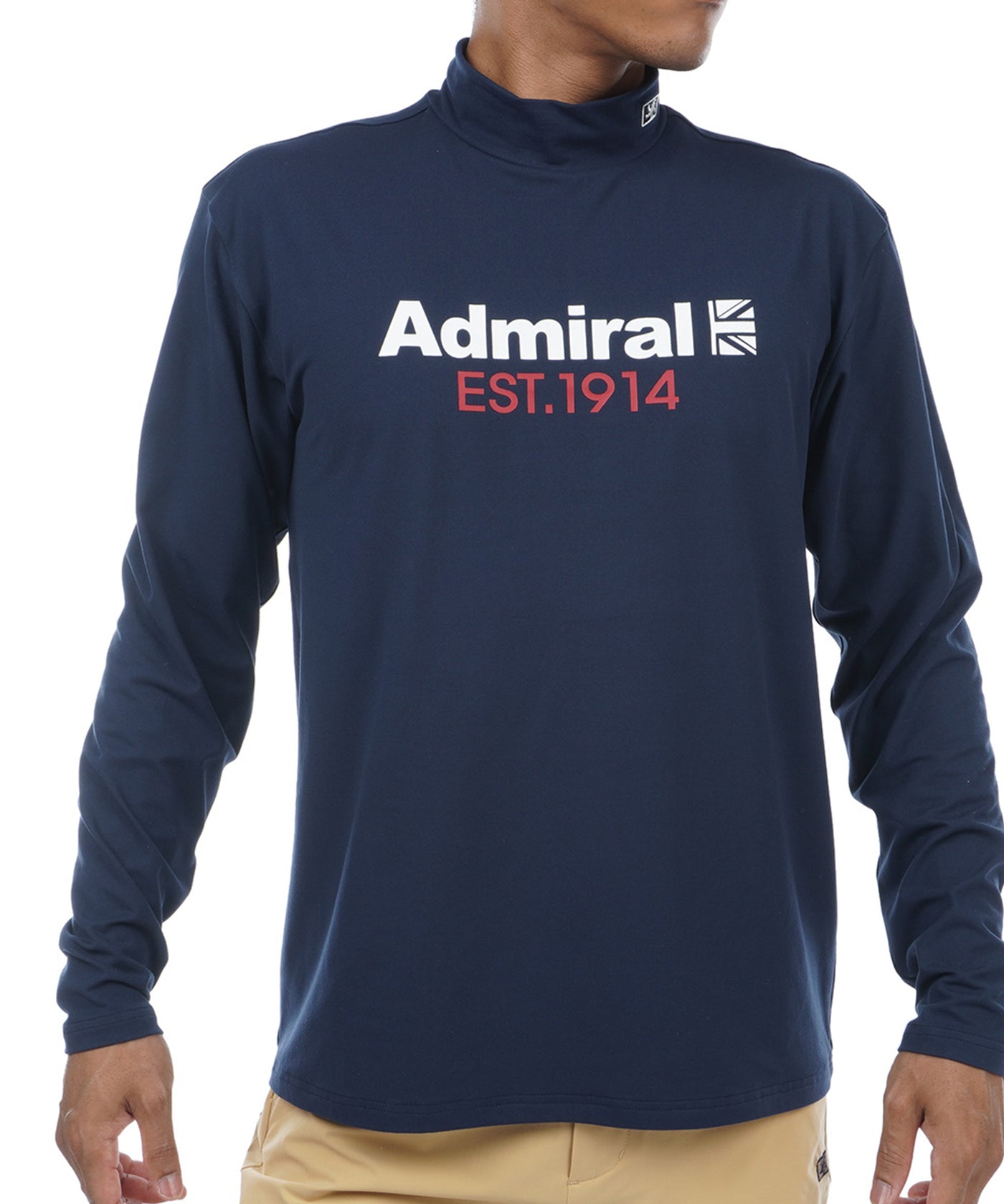Admiral ネイビー 長袖ロンT　Mサイズ　美品 ハーフUJ ロングスリーブ モックネックシャツADMA370 – ADMIRAL