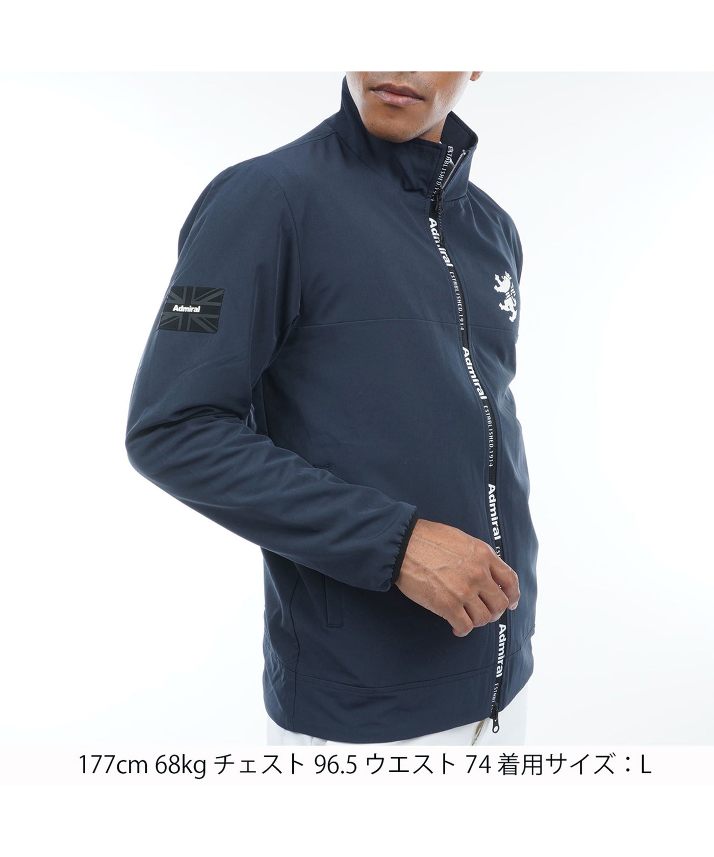 アドミラルゴルフ　ジャケット プリントファスナー ウィンドジャケット プリントファスナー ウィンドジャケットADMA360 – ADMIRAL