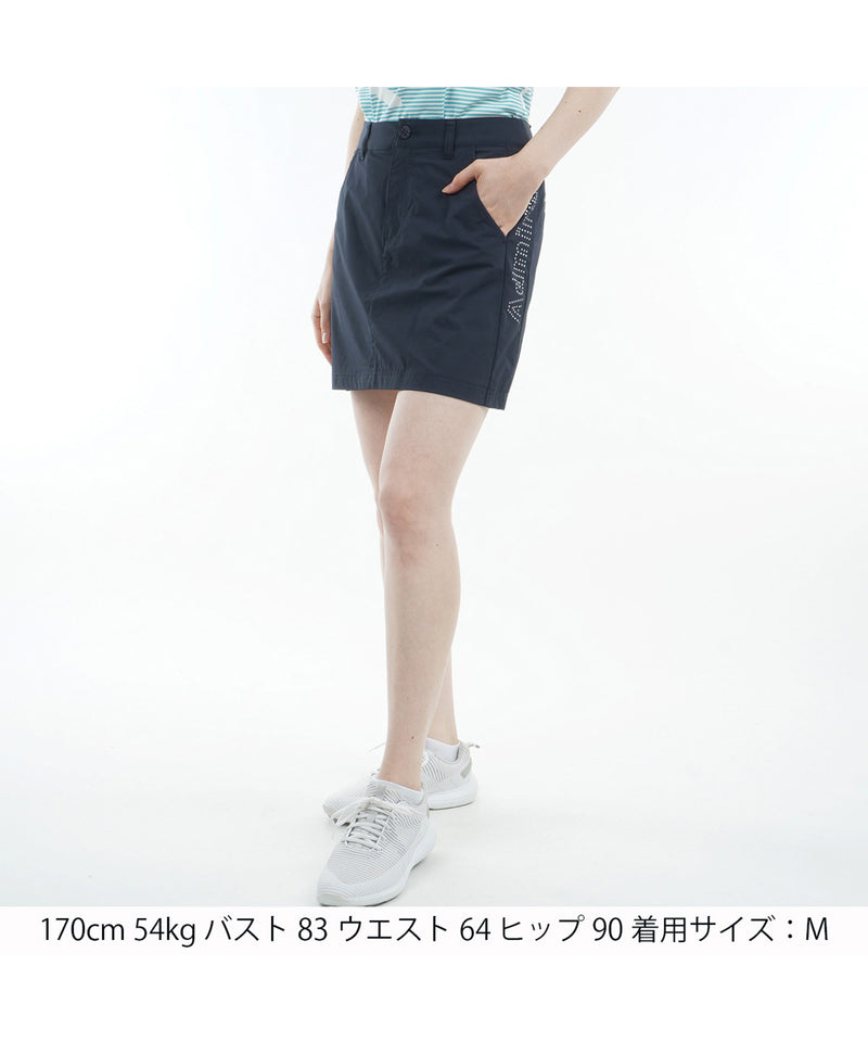 撥水ドット ロゴプリントスカート  ADLA521
