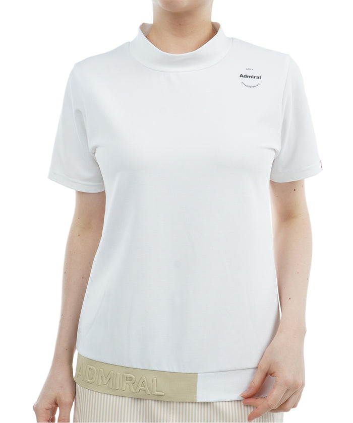 Mini Waffle Embossed Logo Mock Shirt ADLA506
