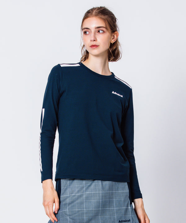 バイカラーラインプリントL/S TEE ATLA345