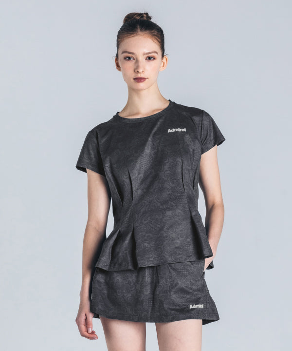 Quilted Print Peplum Flare TEE ATLA441