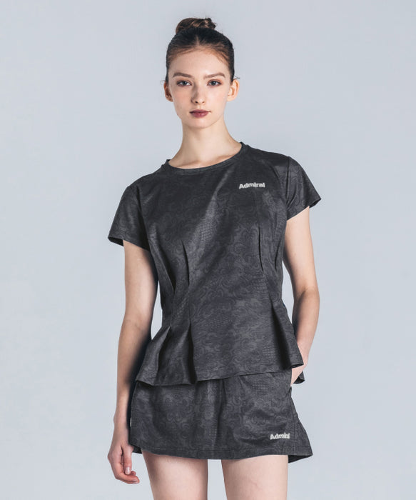 Quilted Print Peplum Flare TEE ATLA441