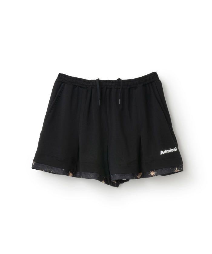 Tuck Flare Graphic Hem Shorts ATLA537
