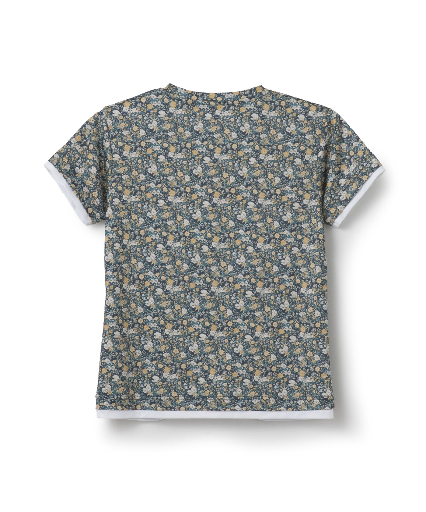 【新品】Admiral ブルーフラワーパターン TシャツL フラワープリントギャザー TEE ATLA618 – ADMIRAL