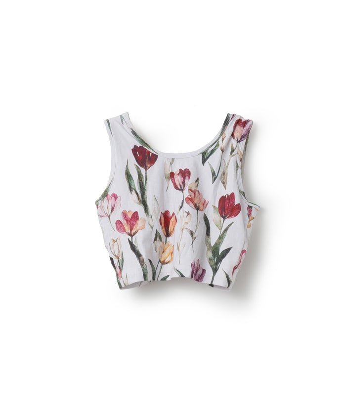 Graphic Gathered Bra Top ATLA635